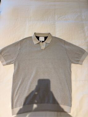 Raith Men's Short-Sleeve Knit Polo in Light Gray